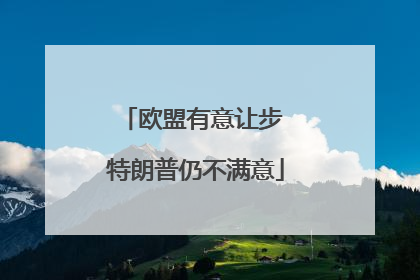 欧盟有意让步 特朗普仍不满意