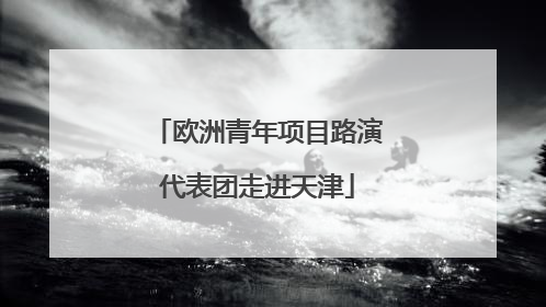 欧洲青年项目路演代表团走进天津