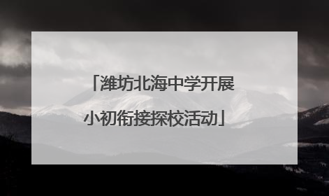 潍坊北海中学开展小初衔接探校活动