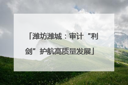 潍坊潍城：审计“利剑”护航高质量发展