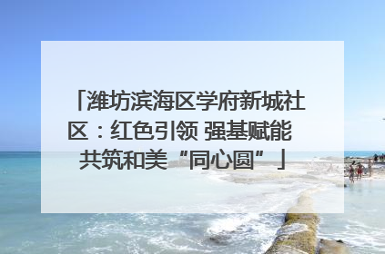 潍坊滨海区学府新城社区：红色引领 强基赋能 共筑和美“同心圆”