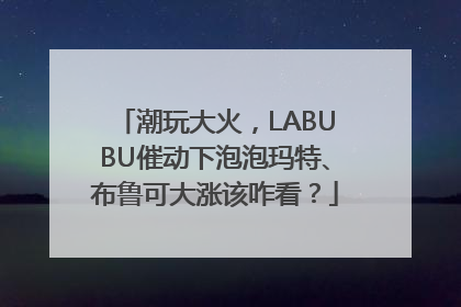 潮玩大火，LABUBU催动下泡泡玛特、布鲁可大涨该咋看？