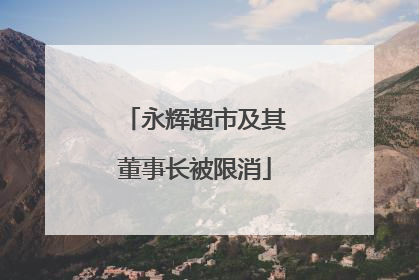 永辉超市及其董事长被限消