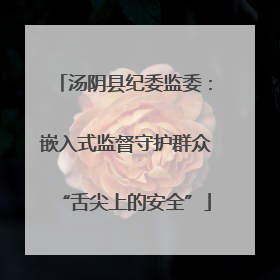汤阴县纪委监委：嵌入式监督守护群众“舌尖上的安全”