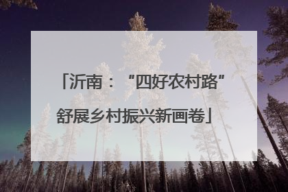 沂南：“四好农村路”舒展乡村振兴新画卷