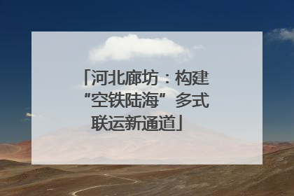 河北廊坊：构建“空铁陆海”多式联运新通道