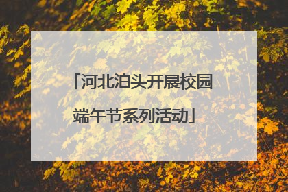 河北泊头开展校园端午节系列活动