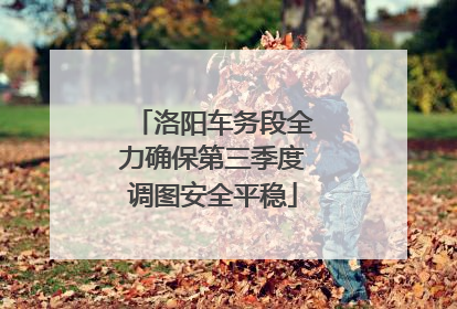 洛阳车务段全力确保第三季度调图安全平稳