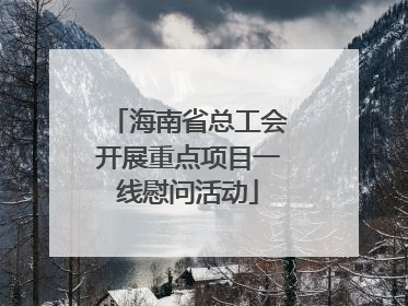 海南省总工会开展重点项目一线慰问活动