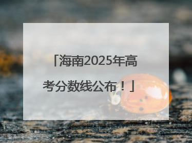 海南2025年高考分数线公布！