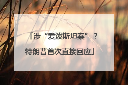 涉“爱泼斯坦案”？特朗普首次直接回应