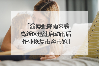 淄博强降雨来袭 高新区迅速启动雨后作业恢复市容市貌