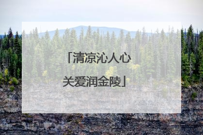 清凉沁人心 关爱润金陵