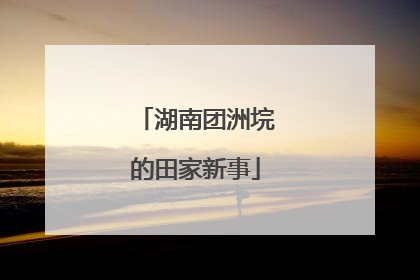 湖南团洲垸的田家新事