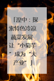 湟中：探索特色冷凉蔬菜发展 让“小菊芋”成为“大产业”