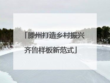 滕州打造乡村振兴齐鲁样板新范式