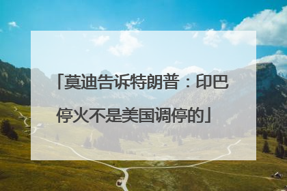 莫迪告诉特朗普：印巴停火不是美国调停的