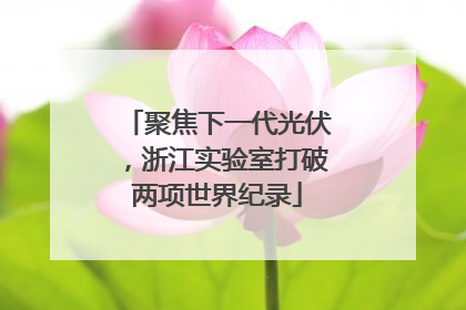 聚焦下一代光伏，浙江实验室打破两项世界纪录