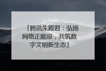 腾讯朱殿君：弘扬网络正能量，共筑数字文明新生态