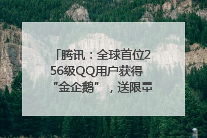 腾讯：全球首位256级QQ用户获得“金企鹅”，送限量版神秘惊喜等礼物