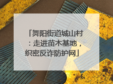 舞阳街道城山村：走进苗木基地，织密反诈防护网