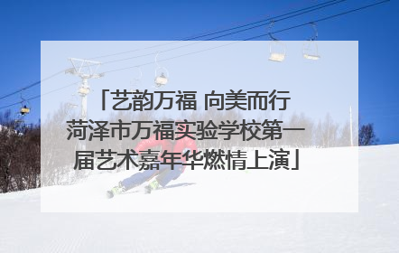 艺韵万福 向美而行 菏泽市万福实验学校第一届艺术嘉年华燃情上演