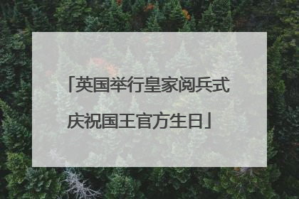 英国举行皇家阅兵式庆祝国王官方生日