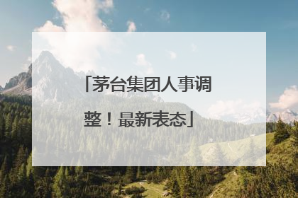 茅台集团人事调整！最新表态