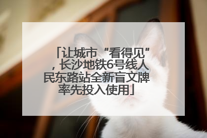 让城市“看得见”，长沙地铁6号线人民东路站全新盲文牌率先投入使用