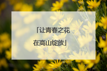 让青春之花在高山绽放