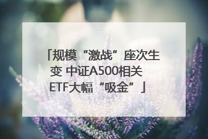 规模“激战”座次生变 中证A500相关ETF大幅“吸金”