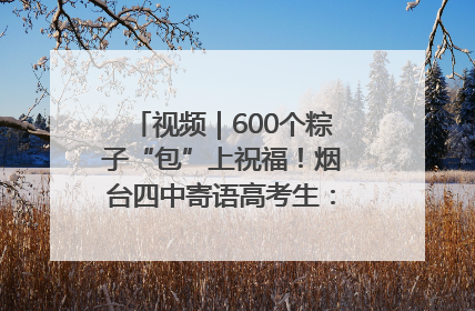 视频｜600个粽子“包”上祝福！烟台四中寄语高考生：一举高“粽”