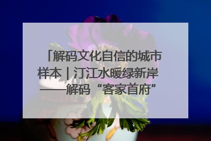 解码文化自信的城市样本｜汀江水暖绿新岸——解码“客家首府”长汀的文化自信样本