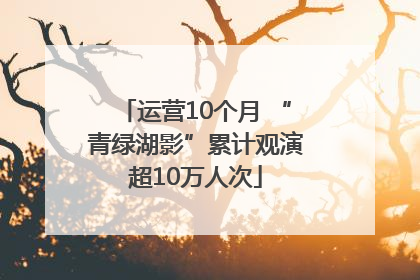 运营10个月 “青绿湖影”累计观演超10万人次