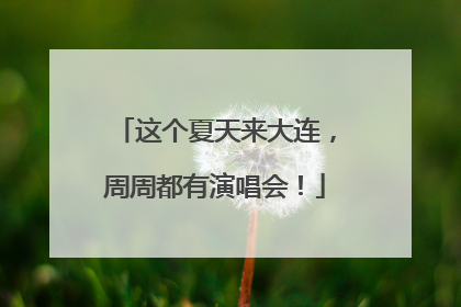 这个夏天来大连，周周都有演唱会！