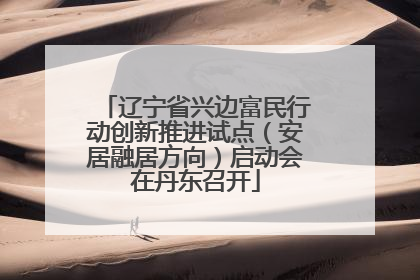辽宁省兴边富民行动创新推进试点（安居融居方向）启动会在丹东召开