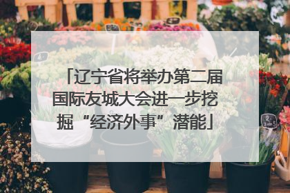 辽宁省将举办第二届国际友城大会进一步挖掘“经济外事”潜能