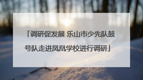 调研促发展 乐山市少先队鼓号队走进凤凰学校进行调研