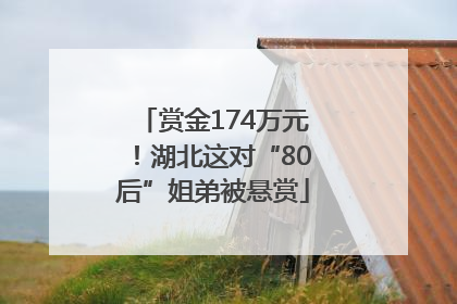 赏金174万元！湖北这对“80后”姐弟被悬赏