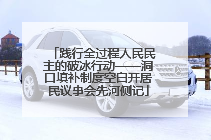 践行全过程人民民主的破冰行动——洞口填补制度空白开居民议事会先河侧记