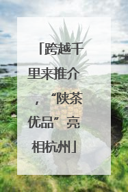 跨越千里来推介，“陕茶优品”亮相杭州