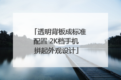 透明背板成标准配置 2K档手机拼起外观设计