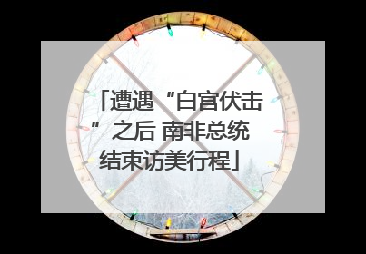 遭遇“白宫伏击”之后 南非总统结束访美行程