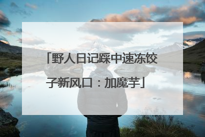 野人日记踩中速冻饺子新风口：加魔芋