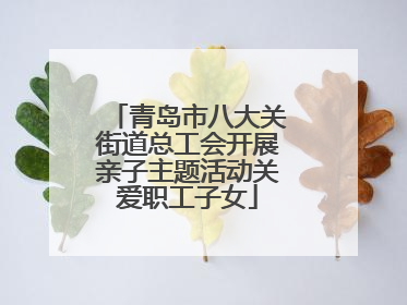 青岛市八大关街道总工会开展亲子主题活动关爱职工子女