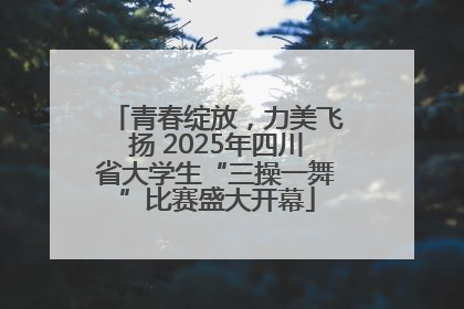 青春绽放，力美飞扬 2025年四川省大学生“三操一舞”比赛盛大开幕