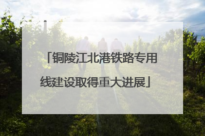 铜陵江北港铁路专用线建设取得重大进展