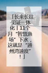 长来长往·见证一体化丨11个月“智慧渔场”下水，这就是“通州湾速度”！