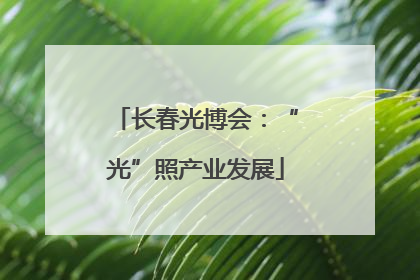长春光博会：“光”照产业发展