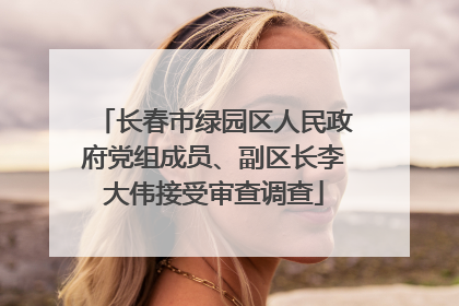 长春市绿园区人民政府党组成员、副区长李大伟接受审查调查